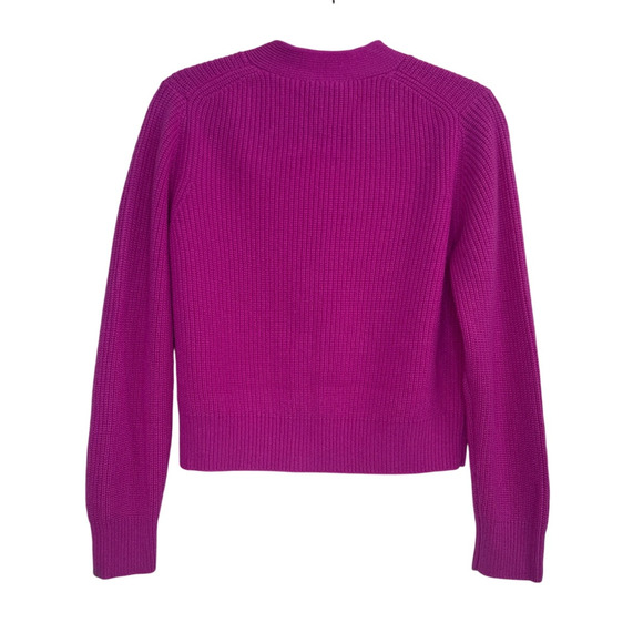 New Aqua Cashmere V Neck Stitch Cardigan Bloomingdale’s Exclusive In Pink Sz XL - Picture 4 of 4